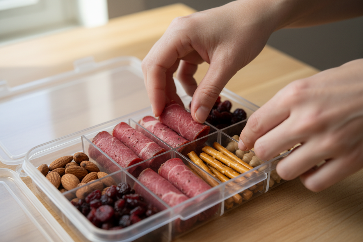 Easy Teacher Gift Idea Snack Box preparation step 1