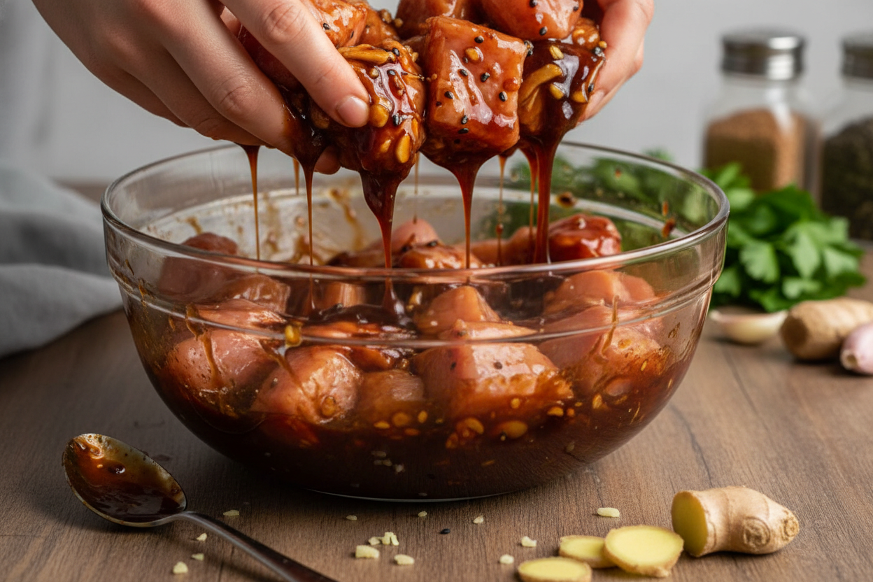 Hawaiian Chicken Skewers preparation step 1