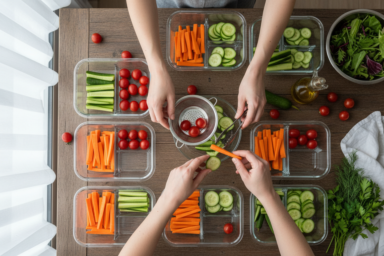 High-Protein Grown-Up Snack Boxes (Easy Meal Prep) 3 Healthy Adult Lunchables preparation step 2