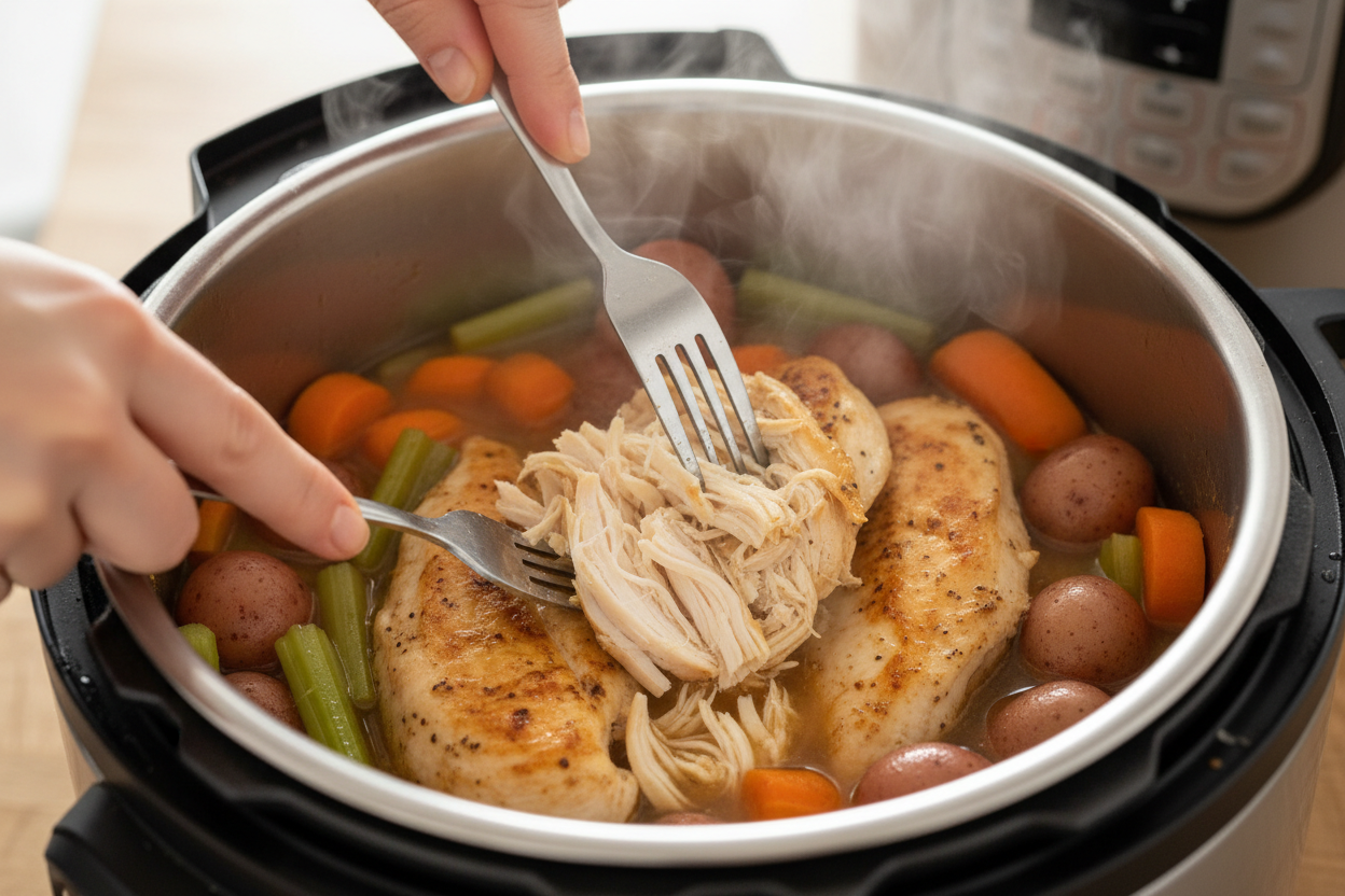 Healthy Chicken Pot Pie Soup preparation step 1