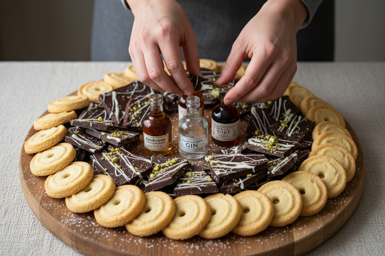 Holiday Snack and Dessert Platter preparation step 1