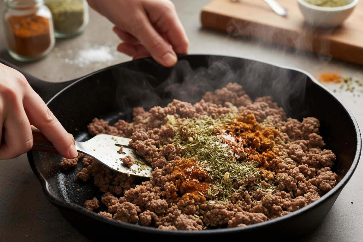 Easy Greek Ground Beef Rice Bowl with Tzatziki 2 Homemade Greek Ground Beef Rice Bowl – Easy Dinner with Tzatziki preparation step 1