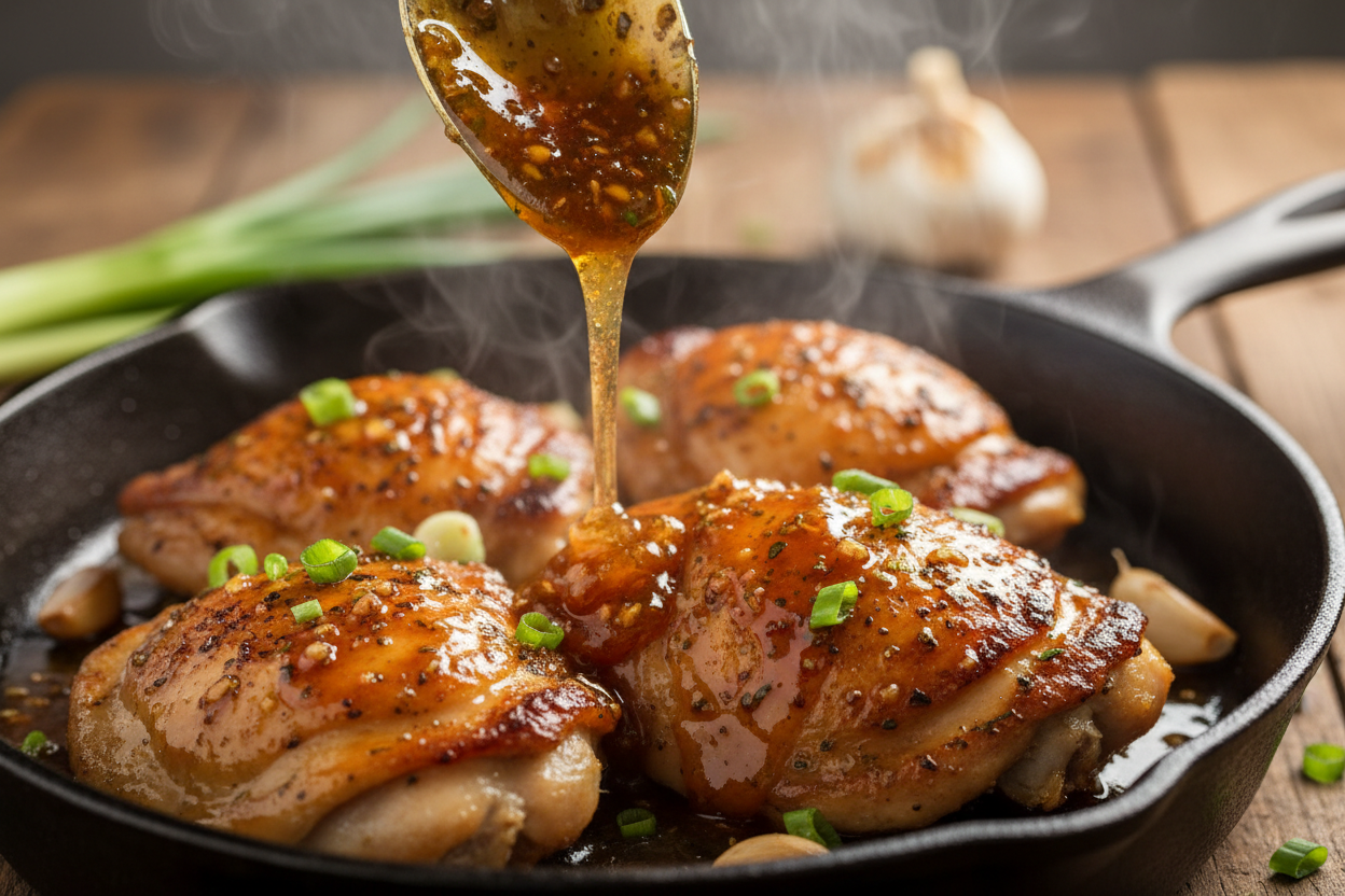 Honey Garlic Chicken Thighs preparation step 2