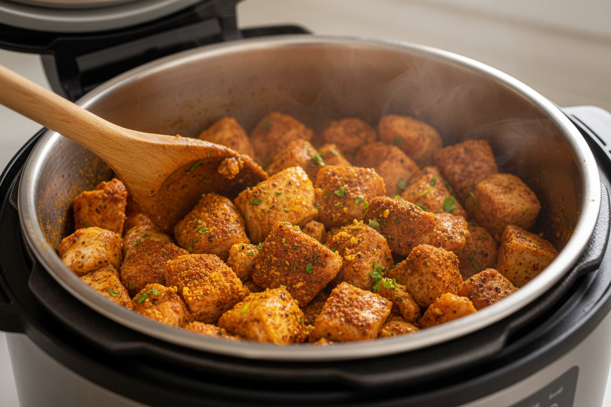 Easy Instant Pot Butter Chicken Recipe (Rich & Creamy) 2 Instant Pot Butter Chicken preparation step 1