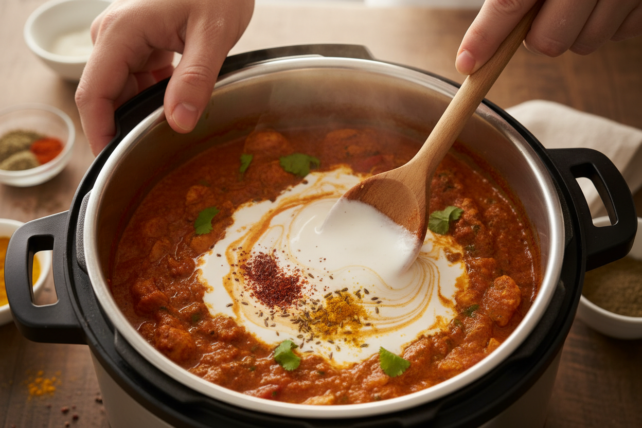 30-Minute Instant Pot Chicken Tikka Masala Recipe 3 Instant Pot Chicken Tikka Masala preparation step 2