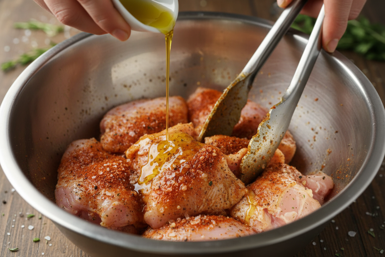 Juicy Baked Boneless Skinless Chicken Thighs preparation step 1