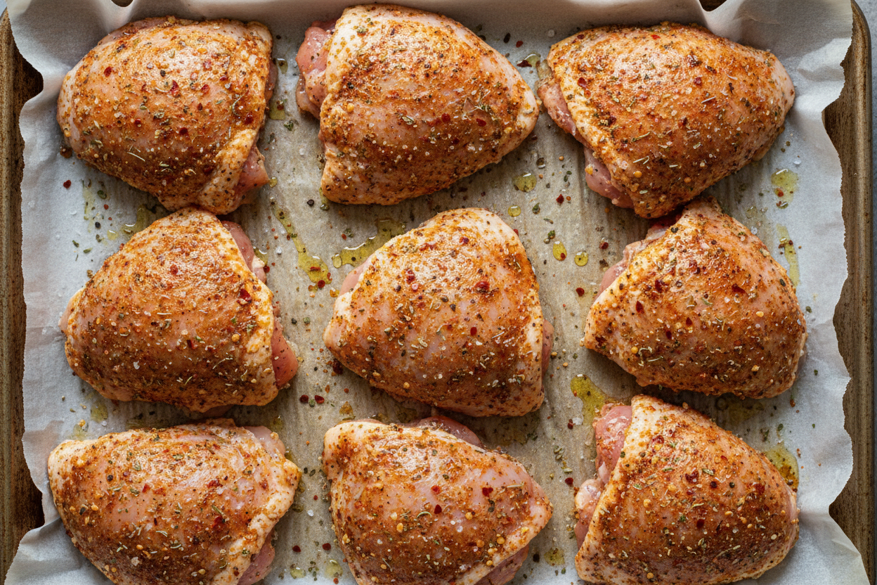 Juicy Baked Boneless Skinless Chicken Thighs preparation step 2