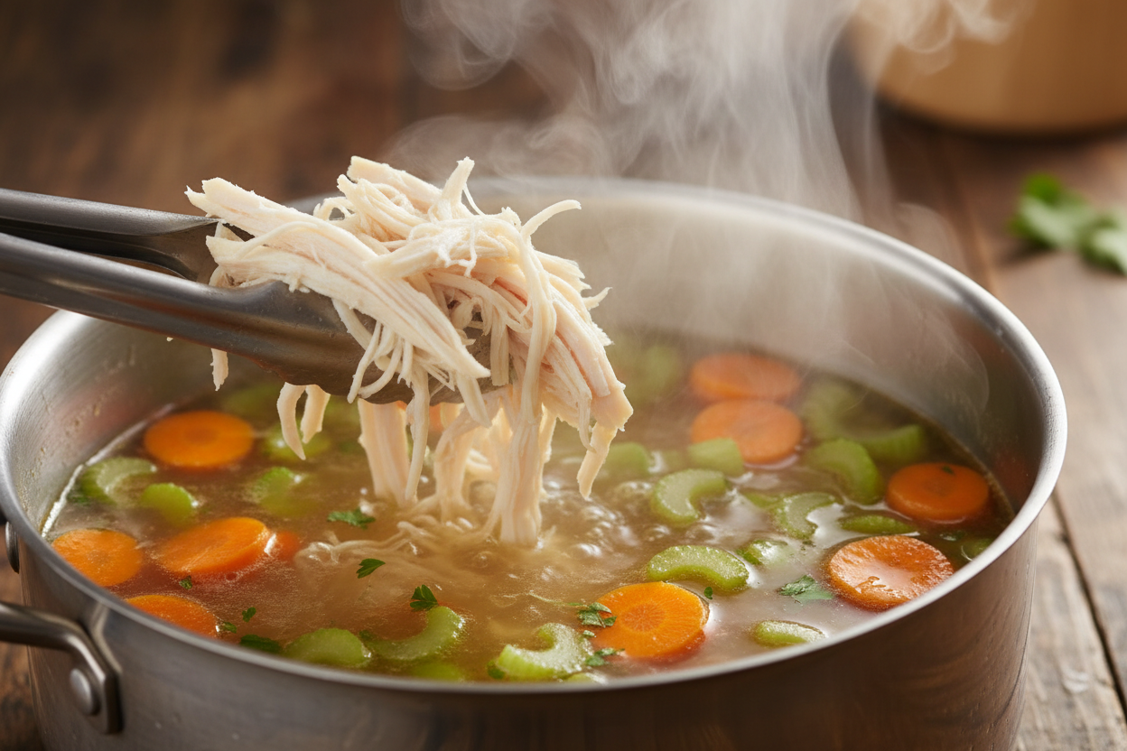 Lemon Chicken Orzo Soup preparation step 1