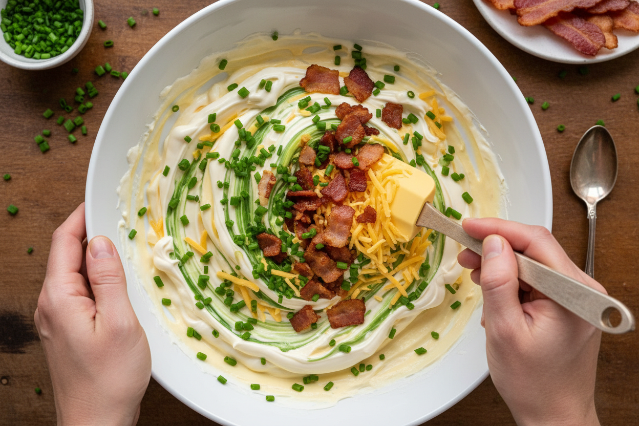 Loaded Creamy Beef & Cheese Boat Dip (Easy Cold Recipe) 3 Million Dollar Boat Dip preparation step 2