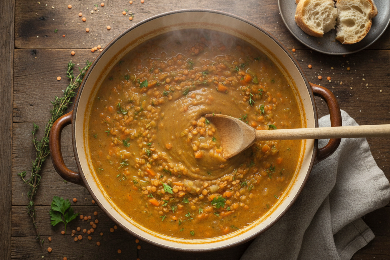 One-Pot Lentil Dahl in 30 Minutes preparation step 2