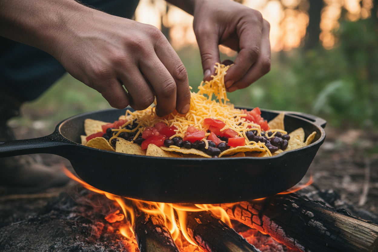 Our Favorite Vegetarian Camping Food: Skillet Nachos 2 Our Favorite Vegetarian Camping Food (From a Lifelong Vegetarian) preparation step 1