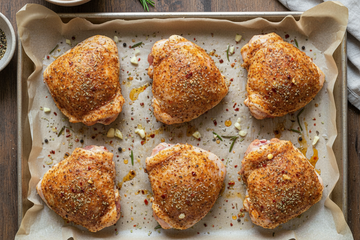 Oven Baked Chicken Thighs preparation step 2