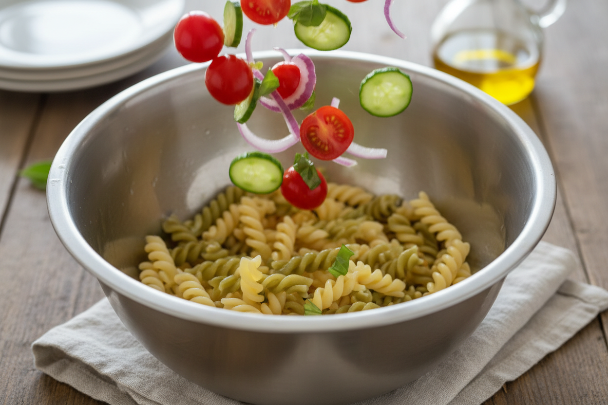 Pasta Salad preparation step 1
