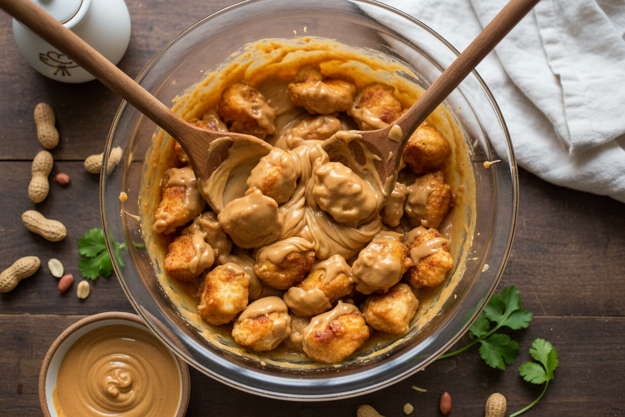 15-Minute Peanut Butter Chicken Air Fryer Recipe 3 Peanut Butter Chicken Air Fryer preparation step 2