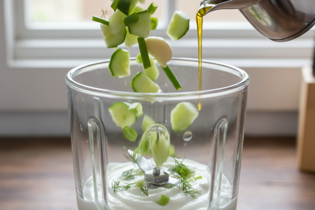 Quick & Easy Cucumber Gazpacho: A Chilled Summer Soup 2 Quick and Easy Cucumber Gazpacho preparation step 1