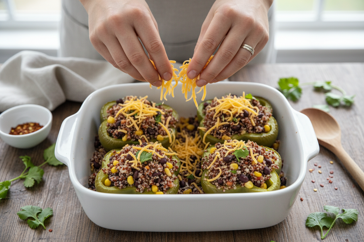 Quinoa-Stuffed Bell Peppers preparation step 2