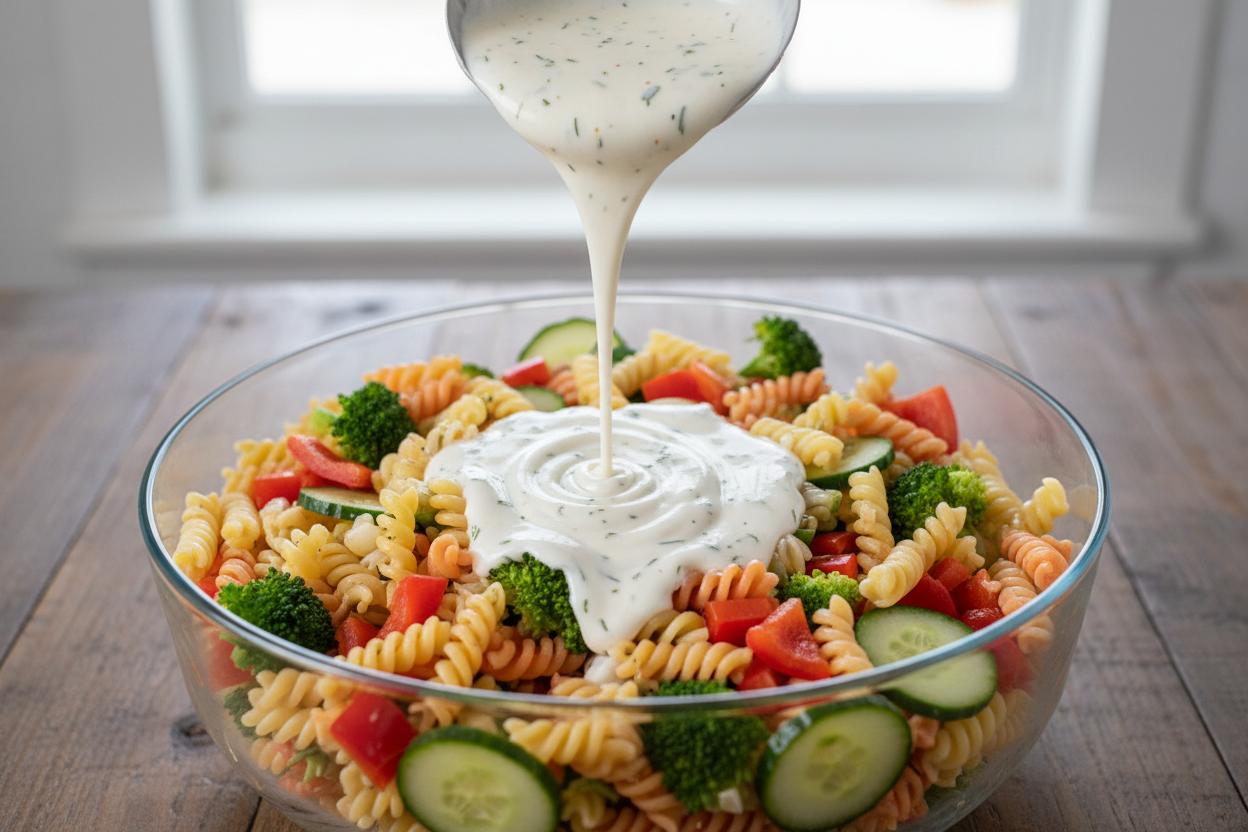 Ranch Pasta Salad preparation step 2