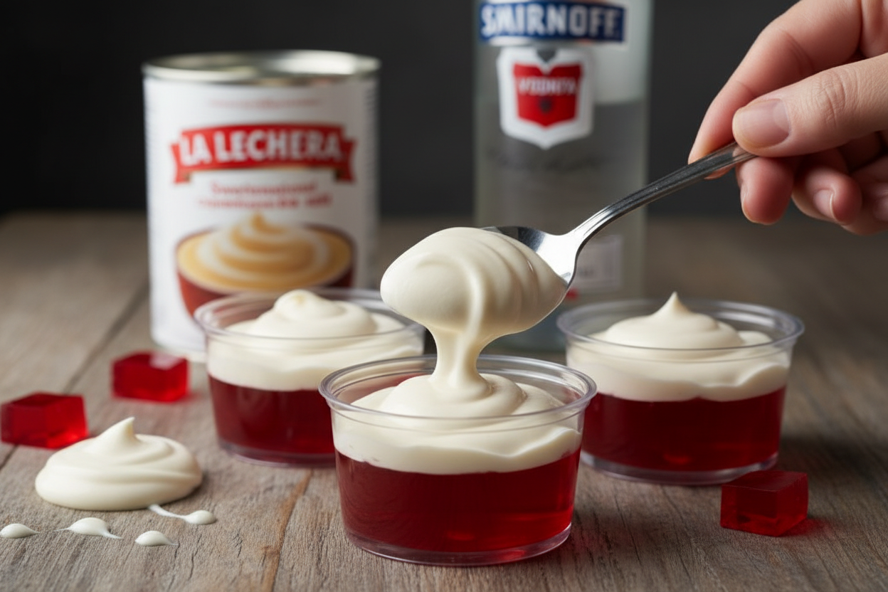 Red White Blue American Flag Jello Shots preparation step 2