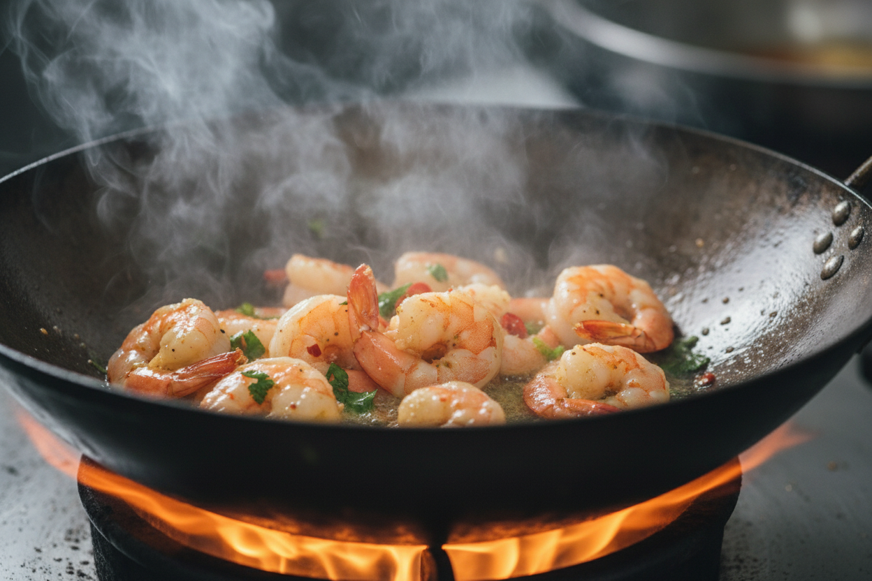 Quick and Easy Homemade Prawn and Rice Wok 2 Shrimp Fried Rice preparation step 1