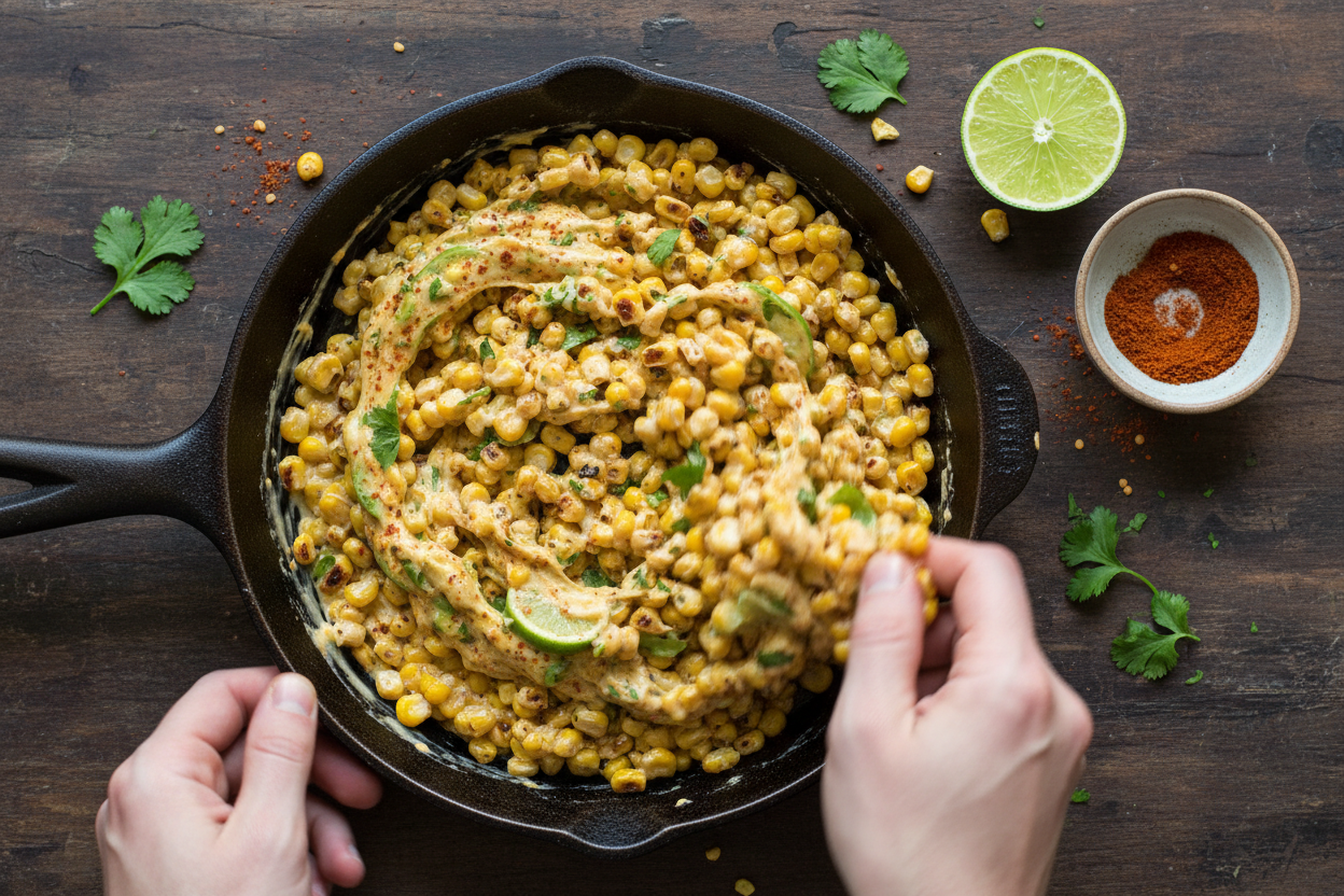 Skillet Mexican Street Corn preparation step 2