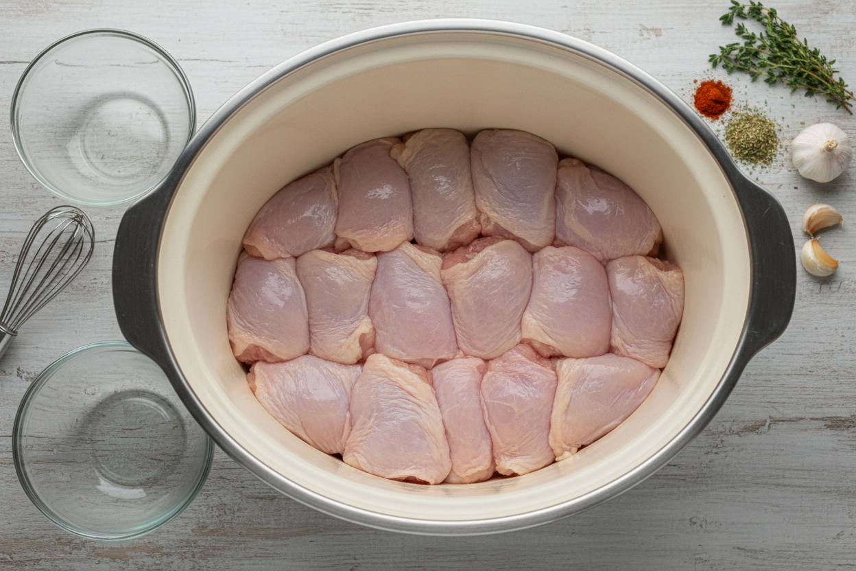 Slow Cooker Brown Sugar Garlic Chicken preparation step 2