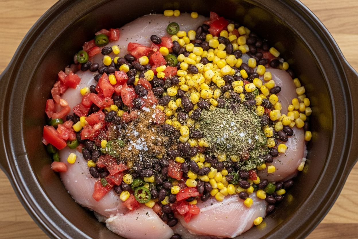 Slow Cooker Mexican Chicken Lime Soup You’ll Crave Tonight preparation step 1