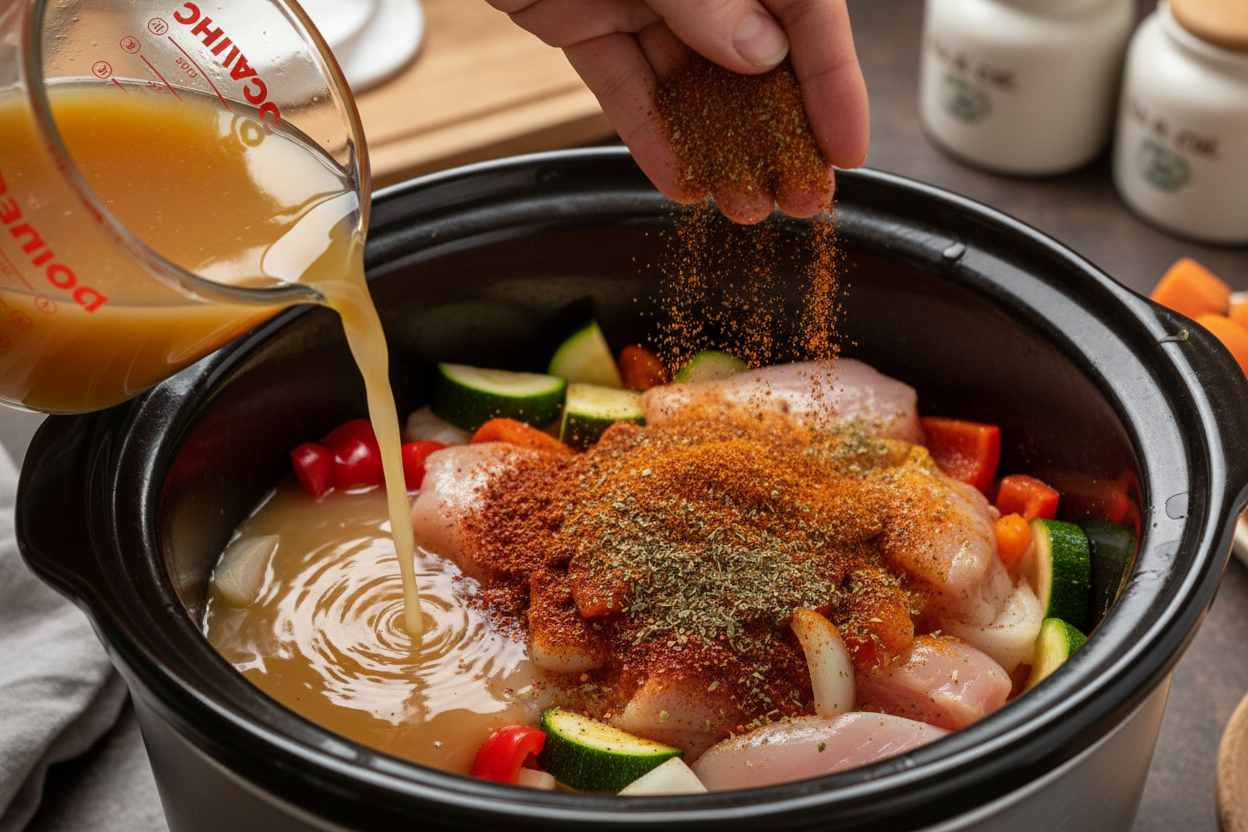 Slow Cooker Mexican Chicken Lime Soup You’ll Crave Tonight preparation step 2