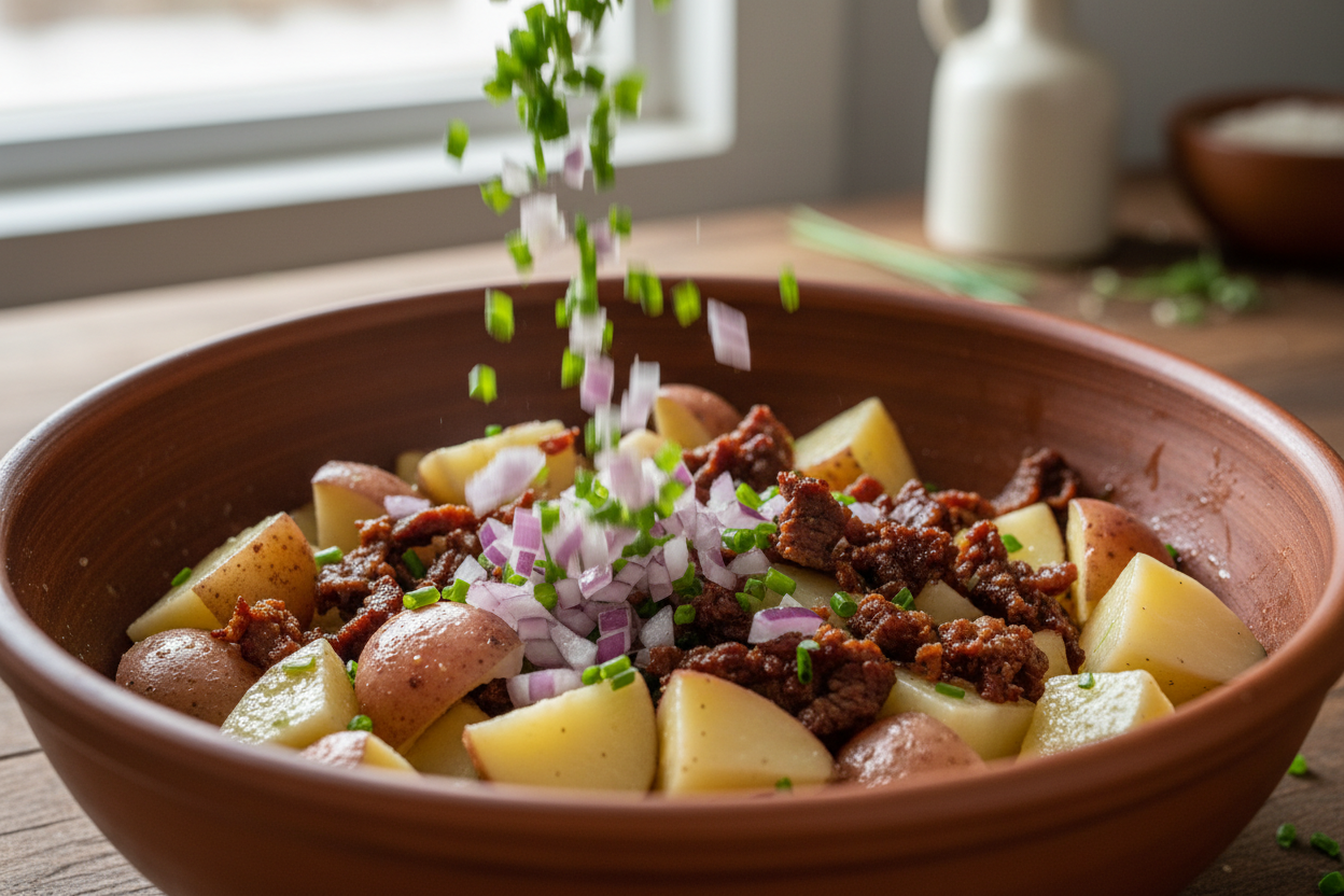 Steakhouse Potato Salad Recipe preparation step 2