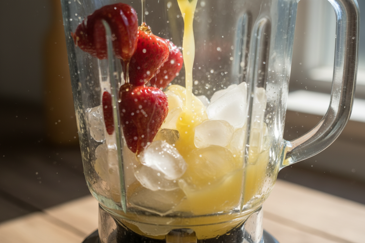 3-Ingredient Frozen Strawberry Lemon Popsicles 2 Strawberry Lemonade preparation step 1