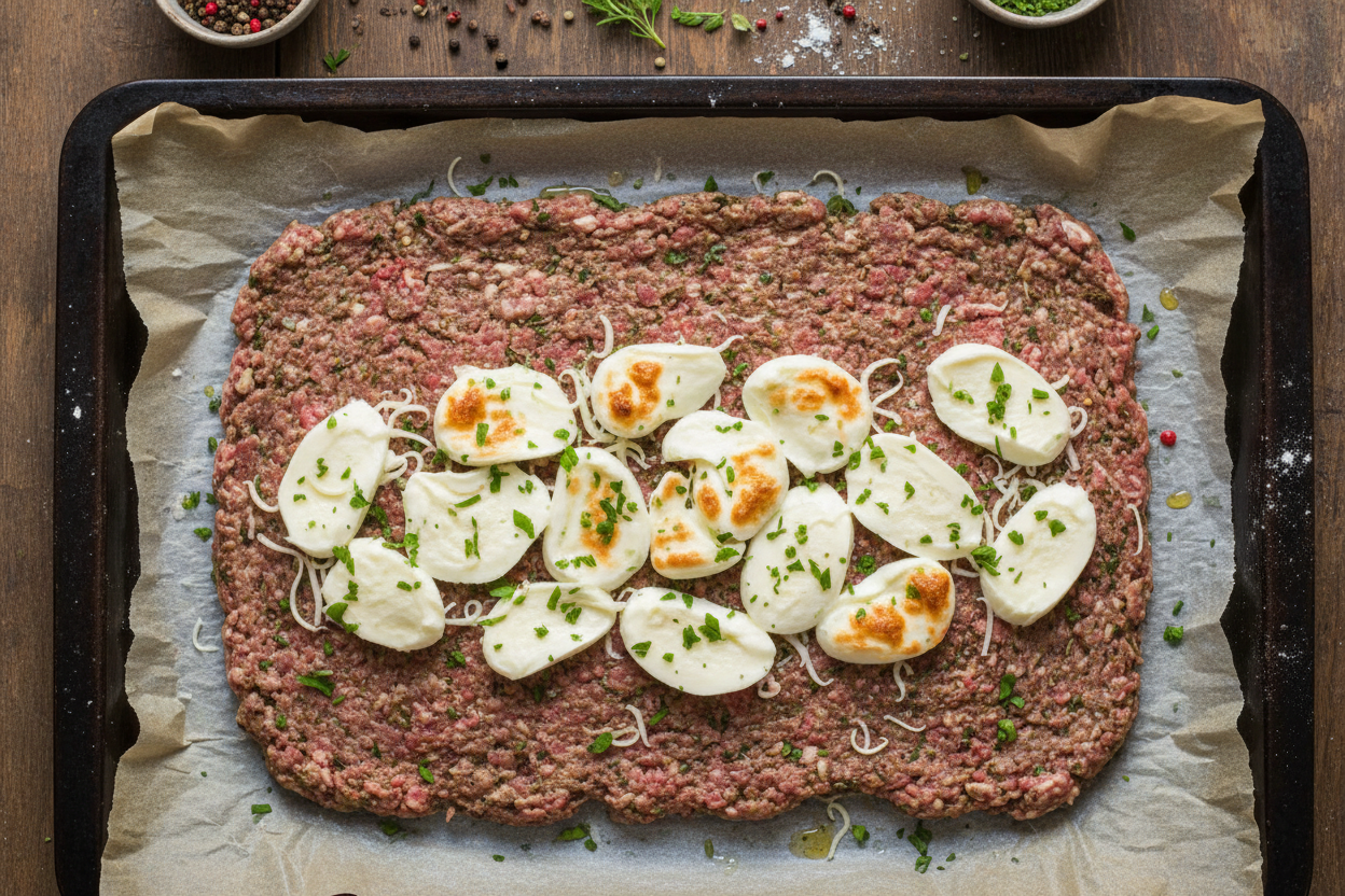 Stuffed Meatloaf preparation step 2