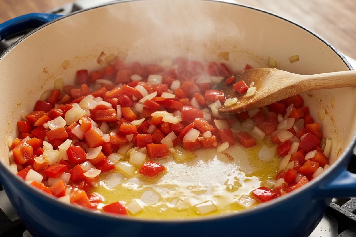 Summer Vegetable Chowder preparation step 1