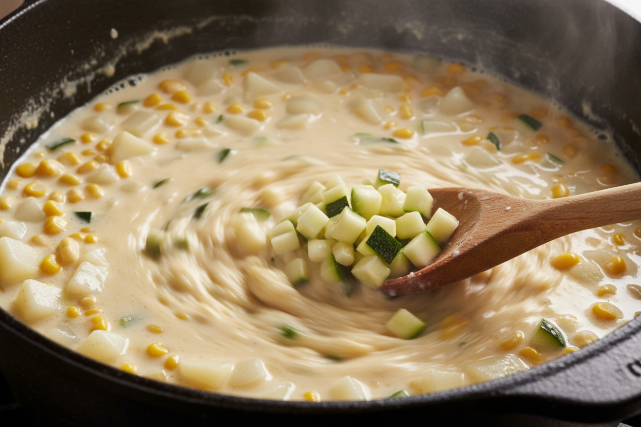 Summer Vegetable Chowder preparation step 2
