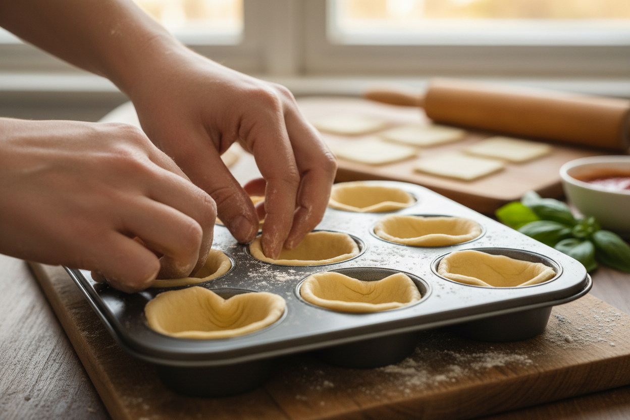 Surprising Pizza Cupcakes That Kids Ask For preparation step 1