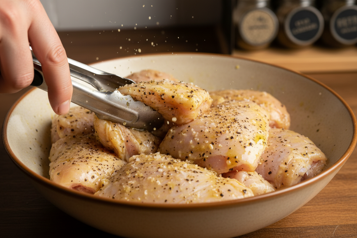 Crispy Sweet Chili Chicken Thighs Air Fryer Recipe 2 Sweet Chili Glazed Thai Boneless Chicken Thighs (Air Fryer) preparation step 1
