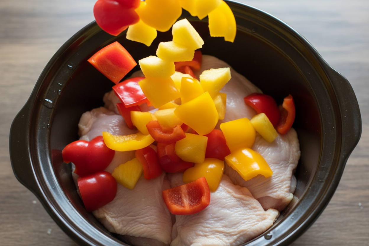 Tropical Slow Cooker Hawaiian Chicken Recipe 2 Sweet Hawaiian Crockpot Chicken preparation step 1