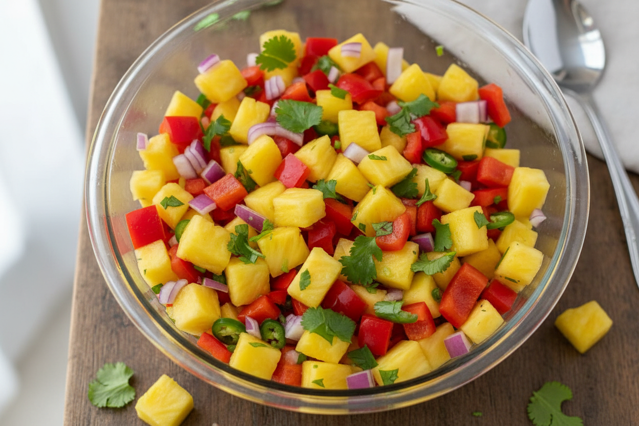 Sweet and Spicy Pineapple Salsa preparation step 2