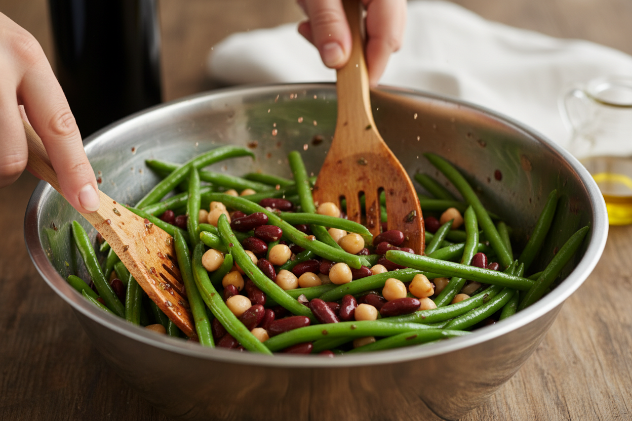 Three Bean Salad Recipe preparation step 1