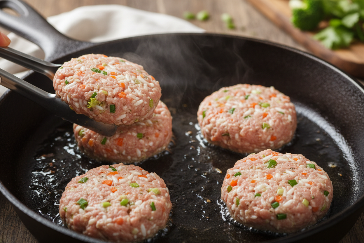 Ultimate Delicious Chicken & Veggie Rice Bites preparation step 2