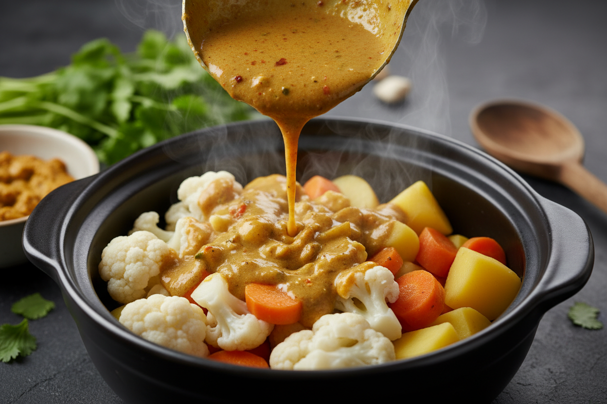 Vegetable Korma Recipe - Creamy & Flavorful Dish preparation step 2