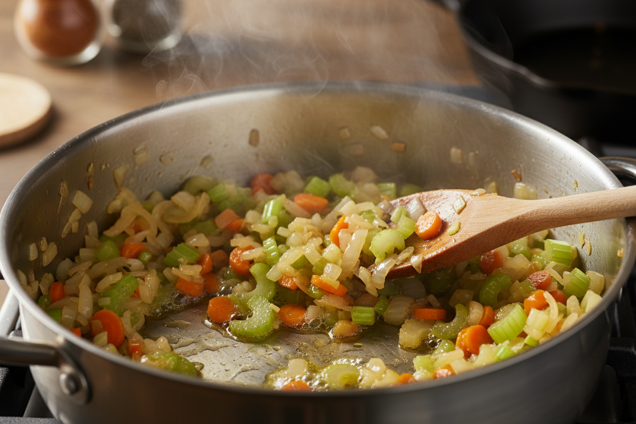 The Best Garden Veggie Stew: Hearty & Healthy Dinner 2 Vegetable Soup Recipe preparation step 1