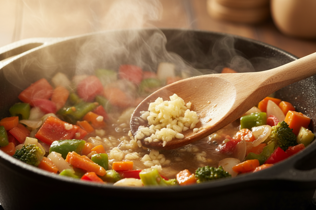 The Best Garden Veggie Stew: Hearty & Healthy Dinner 3 Vegetable Soup Recipe preparation step 2