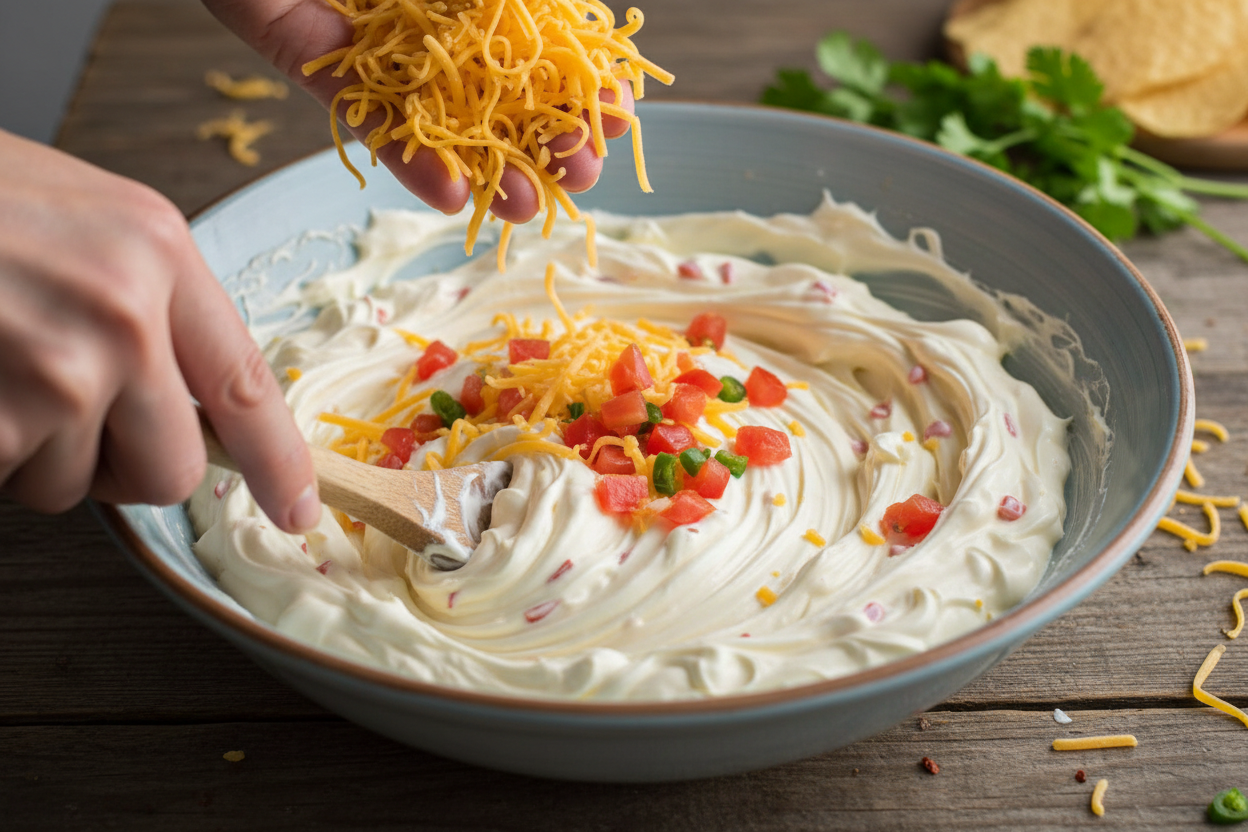 Viral Boat Dip (Rotel Ranch Dip) preparation step 1