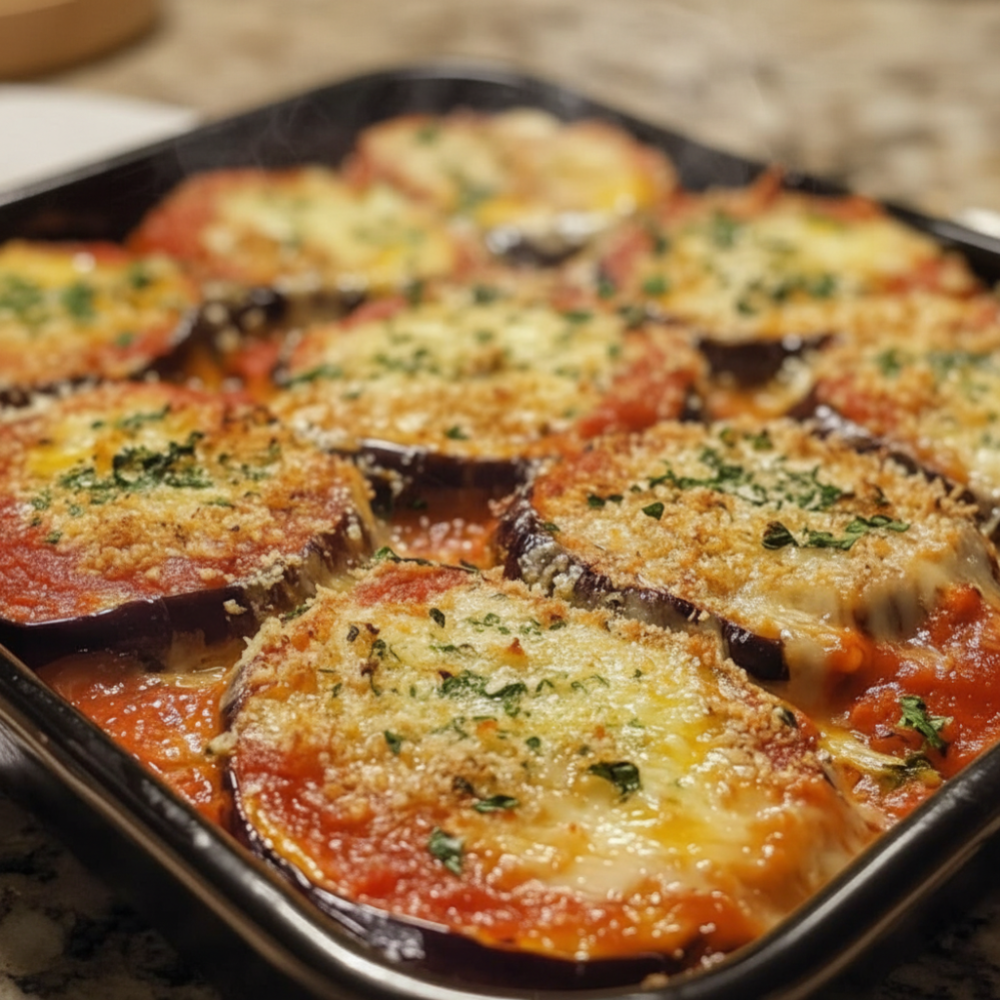 Easy Baked Eggplant Parmesan Recipe (Italian Classic)