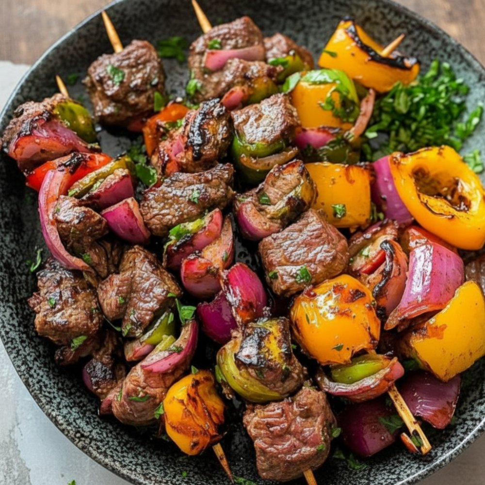Juicy Grilled Steak Skewers (Classic Shashlik Recipe)