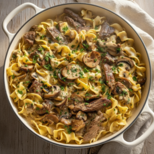 Classic Creamy Beef and Mushroom Noodle Recipe