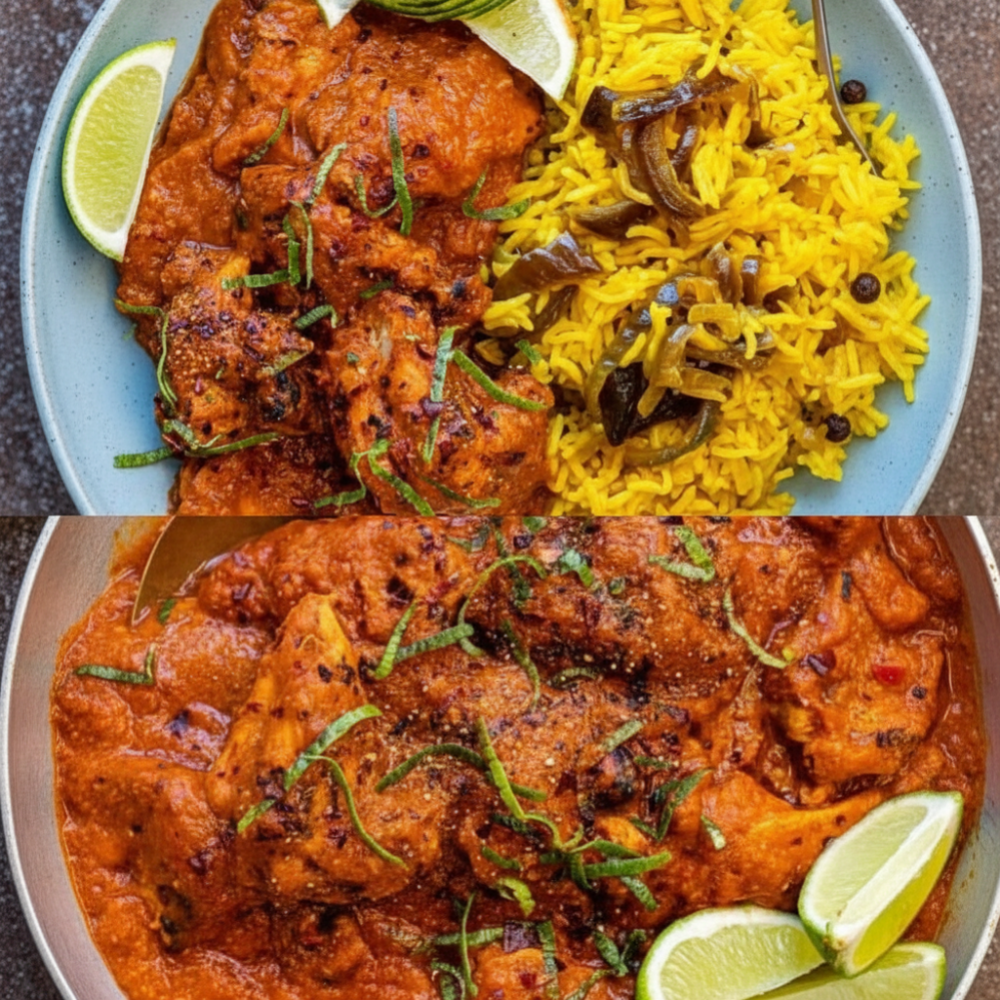 Healthy Indian Spiced Chicken Curry with Turmeric Rice 1 Healthy Indian Spiced Chicken Curry with Turmeric Rice