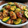 Sweet & Spicy Crispy Chicken Zucchini Stir Fry Recipe
