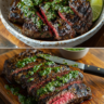 Grilled Flank Steak with Fresh Chimichurri Sauce
