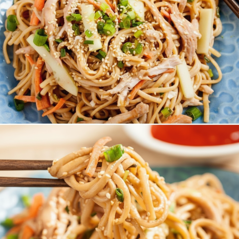 Quick & Easy Chilled Sesame Chicken Noodles (Nut-Free)
