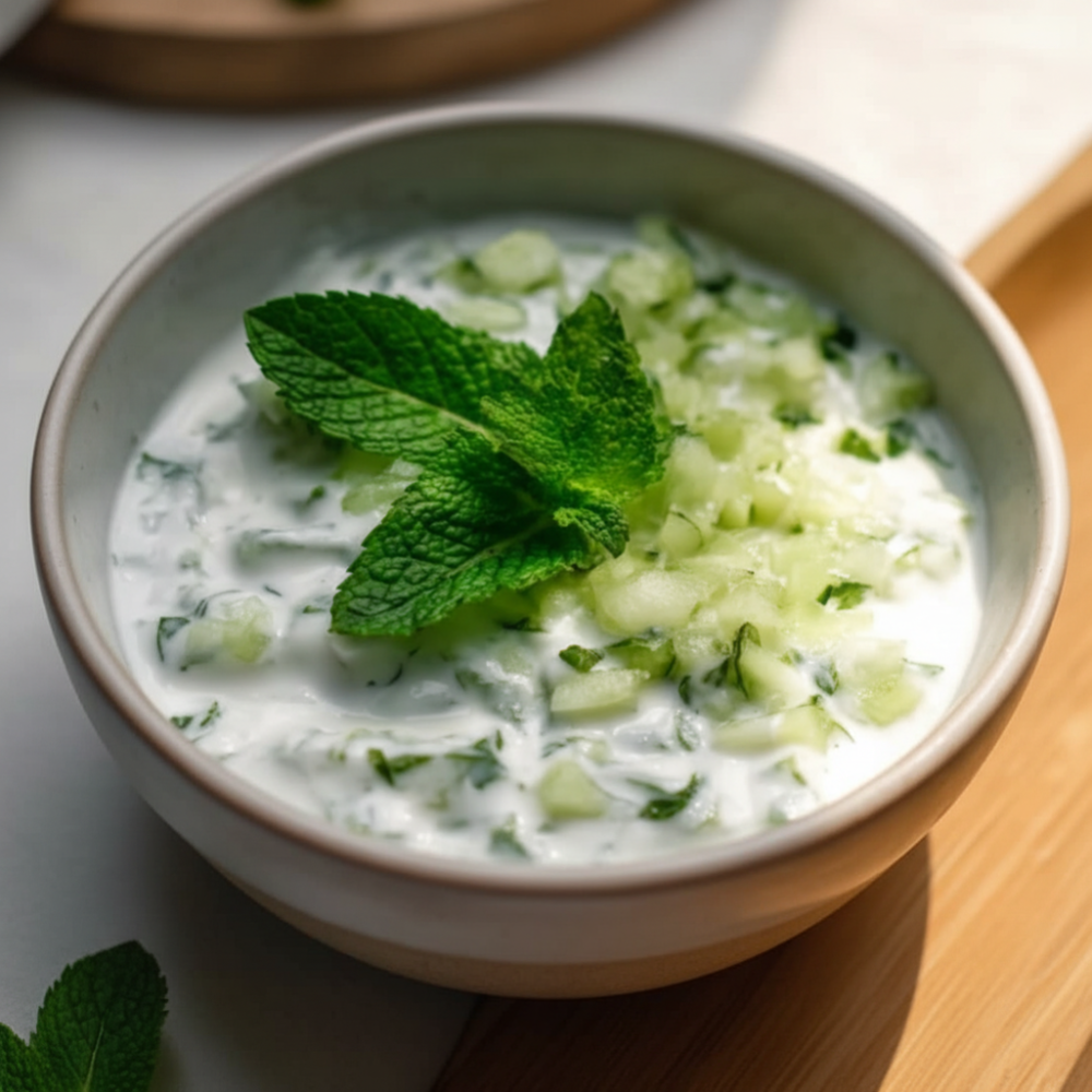 Cooling Cucumber & Mint Yogurt Dip (Ready in 10 Mins)